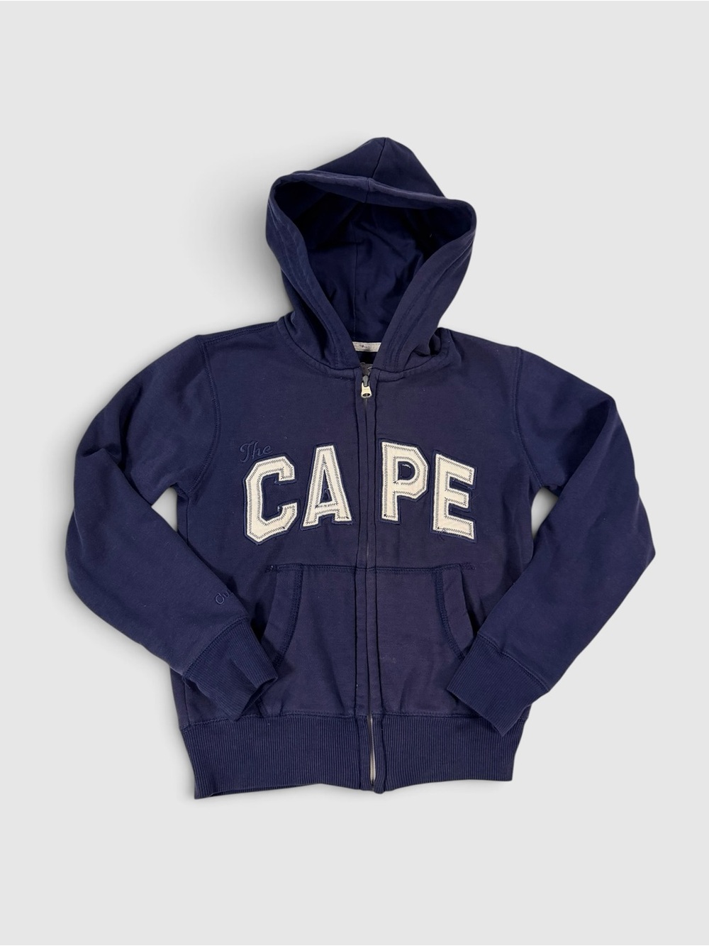 Cuffys Cape Cod Kids Full Zip Hoodie Navy Size 6 Embroidered "The Cape"